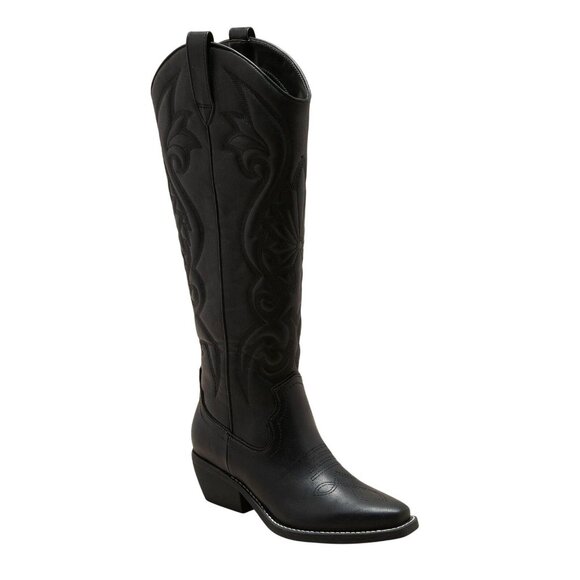 wild fable Womens Kenzi Western Boots with Memory Foam Insole Jet Black 6M - Picture 8 of 10